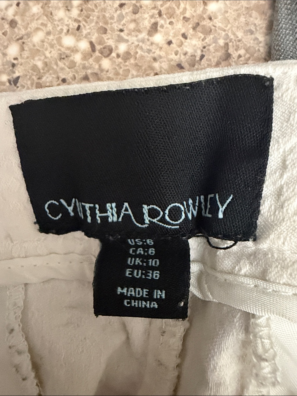 Cynthia Rowley Cream Textured Ankle Pants - Picture 7 of 12